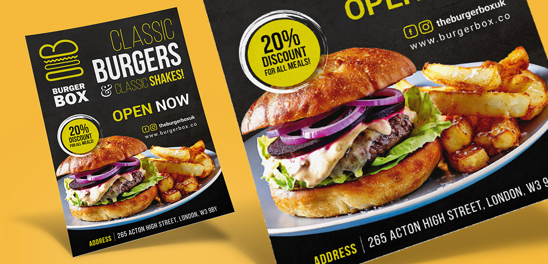 burger flyer design